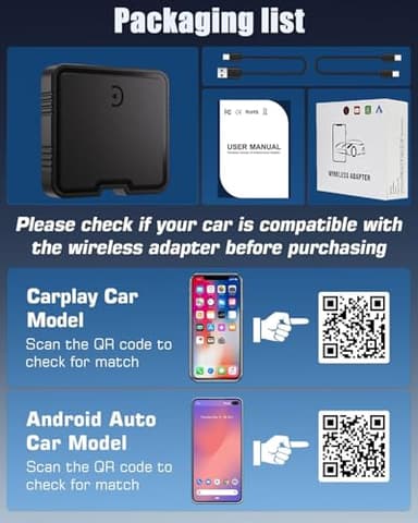 FSUM Wireless Carplay Adapter for iPhone with Netflix YouTube TF Card,Wireless AI Box Carplay Adapter & Android Auto Dongle Easy to Setup,Video Box Convert Wried to CarPlay Stream to Your Car - Image 8