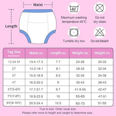 BIG ELEPHANT Baby Girls Training Underwear, Toddler Cotton Potty Training Pants Soft Absorbent, 3T - Image 2
