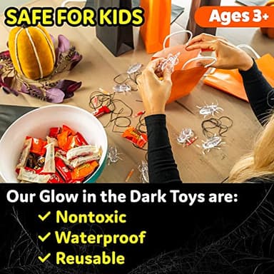 Glow Critters and Halloween Trick or Treat Glow Skeletons and Pumpkins - Glow Sticks Party Favors - Glow in The Dark Party Supplies - Image 6