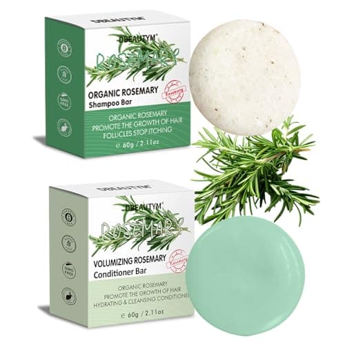 DBEAUTYM 2 Pack Rosemary Shampoo Conditoner Bar Set,Thinning Hair-Volume Shampoo & Conditioner Bar for Men and Women,Hair Thickening & Regrowth Treatment,Hair Growth Soap for Anti-Hair Loss - Image 1