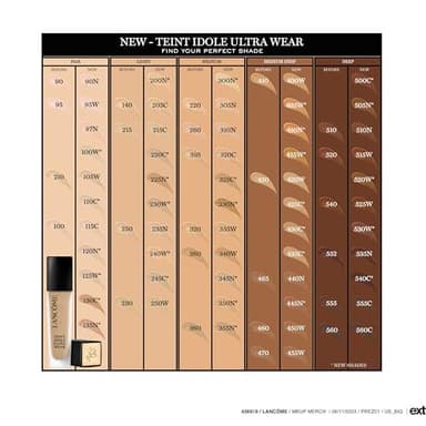 Lancôme Teint Idole Ultra Wear Natural Matte Foundation- Longwear, Medium-Full Coverage, Natural Finish, Waterproof & Hydrating - 250W (Light to Medium Skin with Warm/Peachy Undertones), 1 Fl Oz - Image 6