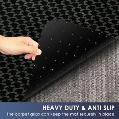 Vicwe Office Chair Mat for Carpet, 48"x36" Anti-Slip Waterproof Floor Protector Desk Chair Mat for Rolling Chairs, Heavy Duty Chair Mat with Studs,Easy Glide Floor Mat for Home,Gaming - Image 2