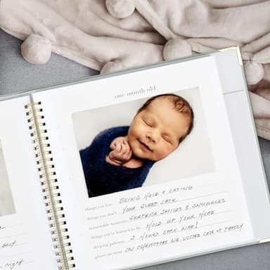 Keepsake Baby Memory Book for Boys and Girls – Timeless First 5 Year Baby Book – Neutral Journal Scrapbook or Photo Album - Record a Milestone for Every Event from Birth to Age 5 - Image 2