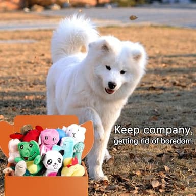 LEGEND SANDY Squeaky Plush Dog Toy Pack for Puppy, Small Stuffed Puppy Chew Toys 12 Dog Toys Bulk with Squeakers, Cute Soft Pet Toy for Small Medium Size Dogs - Image 6
