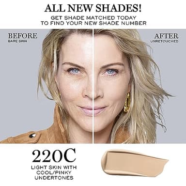 Lancôme Teint Idole Ultra Wear Natural Matte Foundation- Longwear, Medium-Full Coverage, Natural Finish, Waterproof & Hydrating - 220C (Light Skin with Cool/Pinky Undertones), 1 Fl Oz - Image 2