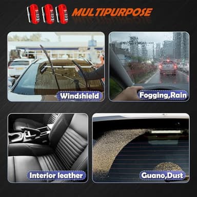 MAUSGAAV New 3-Pack Automotive Oil Film Cleaning Brush, Oil Film Remover for Car Windshield, Glass Cleaning Board, Universal Anti-Rain Fog Cleaning Glass Brush, Red - Image 6