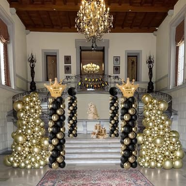 GIMCALO Balloon Column Stand Kit Set of 4, 7ft Height Adjustable Balloon Arch Kit with 2 Ballon Garland Strip, Metal Telescopic Pillar Balloon Stand, Birthday Party, Graduation, Halloween Decorations - Image 6