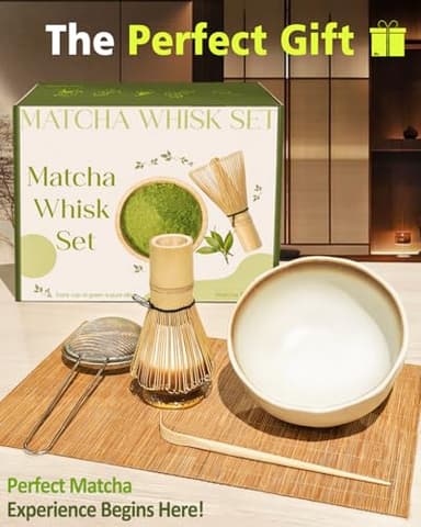 Cowcowcow Matcha Whisk Set, Complete Matcha Set with Matcha Whisk, Bowl, Sifter, Spoon, and Whisk Kit for Ceremonial Grade, Tea Gifts for Tea Lovers for Christmas, Birthday, Halloween - Image 6