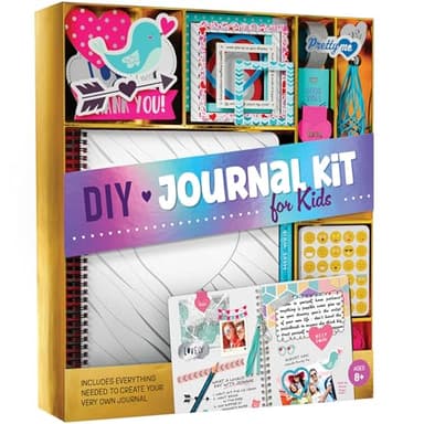 Pretty Me DIY Journal Kit for Girls - Gift for 8-14 Year Old Girl - Cool Birthday Gifts Ideas for Teens - Fun, Cute Art & Crafts Kits for Tween Teenage Kids- Scrapbook & Diary Supplies Toy Set - Image 1