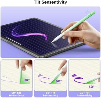 Stylus Pen for iPad 2018-2024, 15Mins Fast Charge for Apple iPad Pencil, Palm Rejection,Tilt Sensitivity,Pencil for iPad 10/9/8/7/6, iPad Pro 12.9"/11"/13" M4, iPad Air 5/4/3/11"-13" M2, iPad Mini 6/5 - Image 5