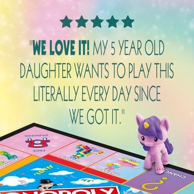 Monopoly Junior: Unicorn Edition Board Game | Magical-Themed Indoor Family Game | 2 to 4 Players | Preschool Games | Kids Gifts | Ages 5 and Up (Amazon Exclusive) - Image 6