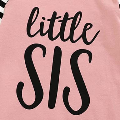 AMAWMW Newborn Baby Girl Little Sister Sleeper Gown Stripe Long Sleeve Nightgown Pajamas Gifts Stuff Essential Outfit - Image 4