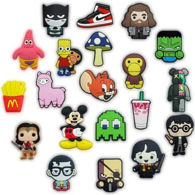 gustyuhi Lot of 30,50,100 Random Bulk Shoe Decorations and pins, Cute and Cool for DIY Accessories for Shoes, Sandals, and More (Random 30) - Image 2