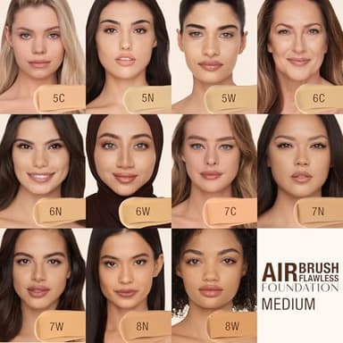 Charlotte Tilbury Airbrush Flawless Matte Foundation - Full Coverage Liquid Makeup with a Natural-Matte Finish - Smoothes & Blurs Pores - Waterproof & Transfer Resistant - 5 Neutral - Image 5
