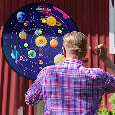 29" Large Dart Board for Kids, BooTaa Kids Dart Board with 12 Sticky Balls, Boys Toys, Indoor/Sport Outdoor Fun Party Play Game Toys, Birthday Gifts for 3 4 5 6 7 8 9 10 11 12 Year Old Boys Girls - Image 5