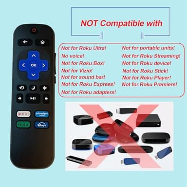 Roku Remote Replacement Compatible for TCL Roku/Hisense Roku/Onn Roku/Sharp Roku/Element Roku/Westinghouse Roku/Philips Roku/Insignia Roku/Jvc Roku/RCA Smart TVs(2 Pack) - Image 5