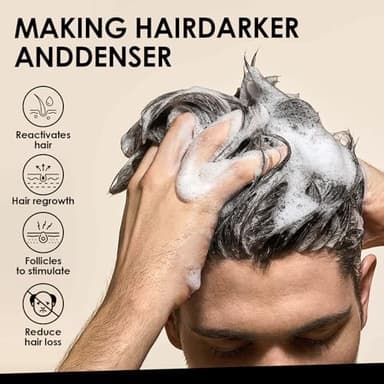 Root activator Shampoo, Gray Hair Regrowth Conditioner Mane Strengthening Activation Shampoo Soap for Smooth and Strong Hair Restoration Hair Care Solution Suitable for Men and Women(200ml) - Image 2