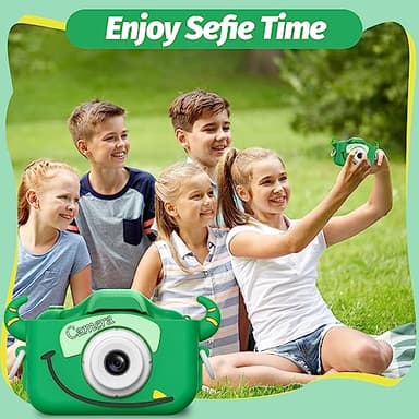 Goopow Kids Camera Toys for 3-8 Year Old Girls Boys,Children Digital Video Camcorder Camera with Cartoon Soft Cover, Best Chritmas Birthday Festival Gift for Kids - 32G SD Card Included - Image 5