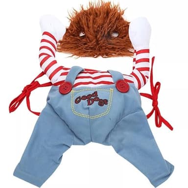 Chucky Dog Costume with Knife - Halloween & Christmas Cosplay for Small, Medium & Large Dogs (Medium) - Image 7
