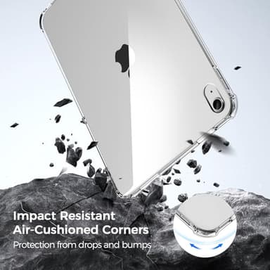 Blosomeet Clear Case for iPad A16 11th Generation 2025 11" & iPad 10th Generation 2022 10.9" w/Shockproof Shell, Slim Lightweight Soft TPU Transparent Back Protective Cover for iPad 10th/11th Gen - Image 4