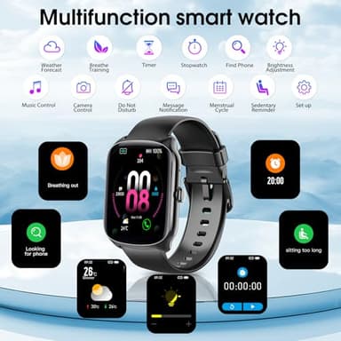 Smart Watch for Men Women (Dial/Answer Calls), 1.95"HD Curved Screen Smartwatch, Heart Rate/Sleep Monitor Fitness Watches, 112+ Sports Modes Activity Trackers, IP68 Waterproof Watch for Android iOS - Image 7