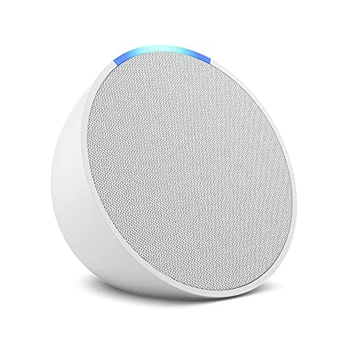 Amazon Echo Pop (newest model), Our smallest Alexa speaker, Fits in any room, Glacier White - Image 1