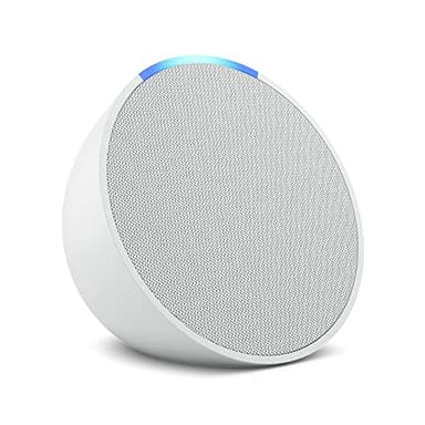 Amazon Echo Pop (newest model), Our smallest Alexa speaker, Fits in any room, Glacier White - Image 1
