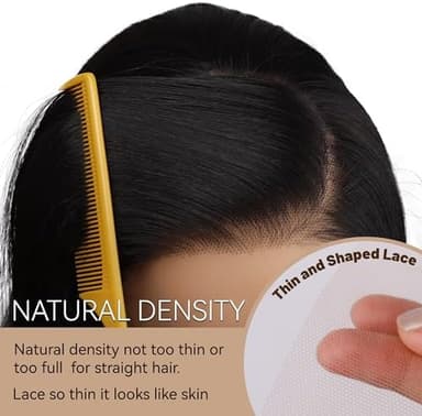 BLL Synthetic Lace Front Wig,13x4 Lace Wig Pre-Plucked Long Straight Glueless 1B Black Wigs For Black Women 26inch Ready to Wear Wigs Beginner Friendly - Image 6