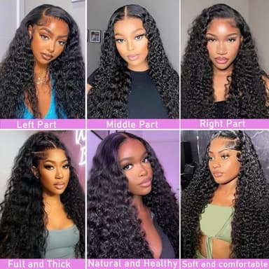 soHygge 30 Inch Deep Wave Lace Front Wigs Human Hair 13x6 HD Lace Front Wigs Human Hair Pre Plucked Deep Curly Wig 200% Density Frontal Glueless Wigs Human Hair for Women - Image 6