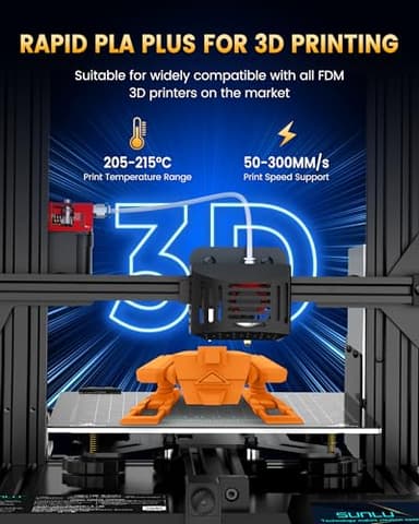 SUNLU PLA+2.0 3D Printer Filament Bundle, 4KG Upgrade PLA+ Filament 1.75mm, Dimensional Accuracy +/-0.02mm, 1KG per Spool, 4 Packs, 4KG Total, Coffee Brown+Olive Green+Magenta+Vivid Yellow - Image 5