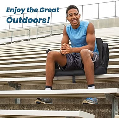 TOPSKY Stadium Seat with Back Support, Extra Wide 21.2”Width (Seat 19.5”), 3 Reclining Positions, Wide Bleacher Seats with 2 Hook, Picnic Seat (2pcs Black) - Image 7