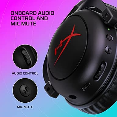 HyperX Cloud II Core Wireless - Gaming Headset for PC, DTS Headphone:X Spatial Audio, Memory Foam Ear Pads, Black - Image 5