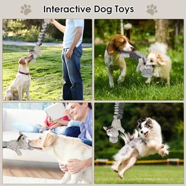 Homounter Large Squeaky Plush Dog Toys, Interactive Puppy Toys for Tug of War, Tough Pet Toys for Dogs, Dog Chew Toy for Small, Medium, and Large Dogs - Image 6
