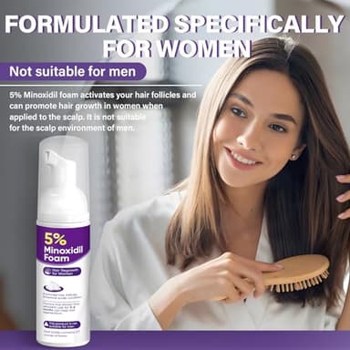 5% Minoxidil Foam for Women Hair Growth Foam Suitable for Hair Thinning Receding Hairline and Hair Loss - Image 5