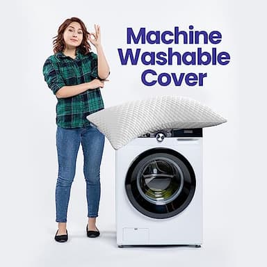 Sidney Sleep Pillow for Side and Back Sleepers - Comfort for Neck and Shoulder Pain - Adjustable Contour Fill - Queen Size - Extra Fill Included (White) - Image 9