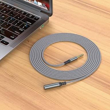 MCSPER Headphone Extension Cable, [2-Pack, 6.6ft Hi-Fi ] 3.5mm Extension AudioMale to Female Aux Adapter Hi-Fi Sound Stereo Extender Cord for Headset, iPhone, iPad, Smartphones, Tablets & More (Grey) - Image 6