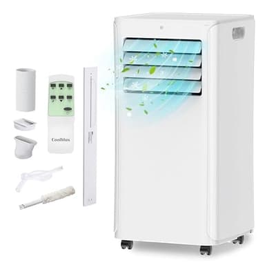 Cooblus Portable Air Conditioners up to 550 Sq.Ft,12000BTU Portable Ac with Remote Control,Air Conditioner for Rooms,Bedroom,living room,Sun room,Garage White - Image 1
