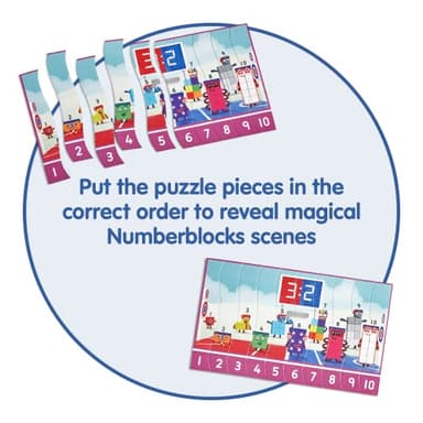 hand2mind Numberblocks Sequencing Puzzle Set, ﻿Sequence Cards, Matching Game, Math Toys, Toddler Educational Toys, Preschool Learning Activities, Kids Birthday Gifts, Easter Basket Stuffers for Kids - Image 3