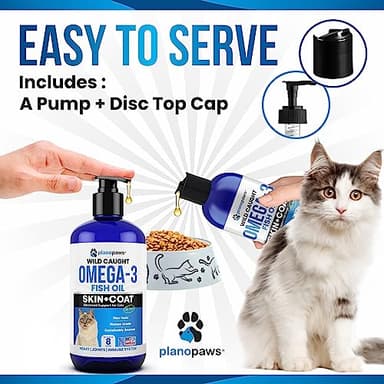 Omega 3 Fish Oil for Cats - Better Than Salmon Oil - Kitten & Cat Vitamins and Supplements - Cat Dandruff Treatment - Liquid Fish Oil for Pets - Shedding Support - Cat Health Supplies for All Ages - Image 5