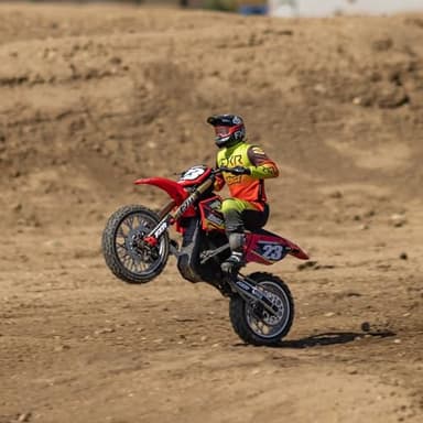 Losi RC Motorcycle Promoto-MX 1/4 Motorcycle Ready-to-Run Battery and Charger Not Included FXR LOS06000T1 Red - Image 7