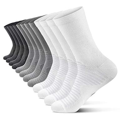 PAPLUS Compression Athletic Crew Socks (6 Pairs) for Men & Women - Image 1