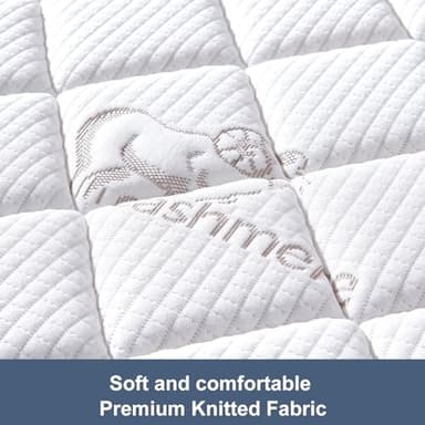 Pack and Play Mattress - 38" x 26"- Premium Knitted Fabric Safety Reinforced Play Yard Mattress - Fits for Graco & Baby Trend & Pamo Babe Playard, Firm Support and Comfort Foam，White - Image 3