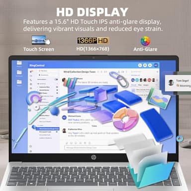HP Flagship Touchscreen Laptop Computer - Free CD/DVD Drive• Office Lifetime • 15.6" HD Touchscreen • Intel i3 1215U • Wi-Fi 6E • Anti-Glare HD Display Win 11 Pro(16G RAM • 512GB SSD) - Image 2