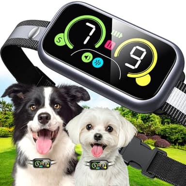 Dog Bark Collar, Smart Barking Collar with 4 Modes, 7 Adjustable Sensitivity for Barking Howling Whining, Automatic Anti Barking Device for Large Medium Small Dogs IP67 Waterproof for Indoor & Outdoor - Image 1