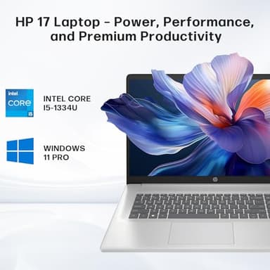HP 17 Inch Laptop Computer for Business & Students, 17.3" HD+ Display, Intel 10-Core i5-1334U Up to 4.6 GHz, 64 GB RAM, 2 TB SSD, Fingerprint Reader, Backlit Keyboard, Wi-Fi 6, Webcam, Windows 11 Pro - Image 3