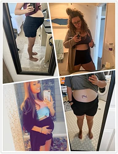 fitglam Women's Maternity Shorts Over Belly Pregnancy Lounge Workout Running Pajama Sleep Shorts with Pockets - Image 2