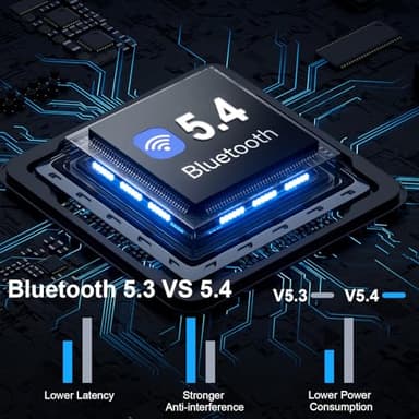 Wireless Earbuds Bluetooth Headphones Noise Cancelling, Bluetooth 5.4 Ear bud with Dynamic Drivers Stereo, 40H Playtime Sports Earphones Wireless Waterproof with LED Power Display for Laptop Pad Phone - Image 2