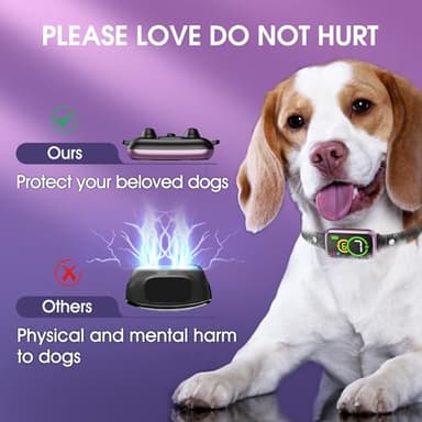 Smart Dog Bark Collar, Automatic Stop Bark Collar for Large, Medium, Small Dogs, Safe & Humane Barking Collar with Beep, Vibration & 7 Adjustable Sensitivity, Anti Barking Device IP67 Waterproof - Image 9