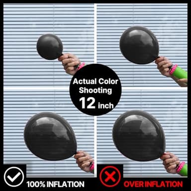 PartyWoo Black Balloons 127 pcs Different Sizes Pack of 36 18 12 10 5 Inch Matte Black Latex Balloon Arch Kit Garland for Graduation Halloween New Year Anniversary Birthday Party Decorations Black-Y18 - Image 3