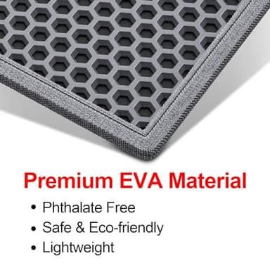 Waretary Cat Litter Box Mat: 36"x 30" Waterproof Kitty Cat Litter Trapping Mat, Easy-clean Double-layer Scatter Control Pad Rug (Grey) - Image 5